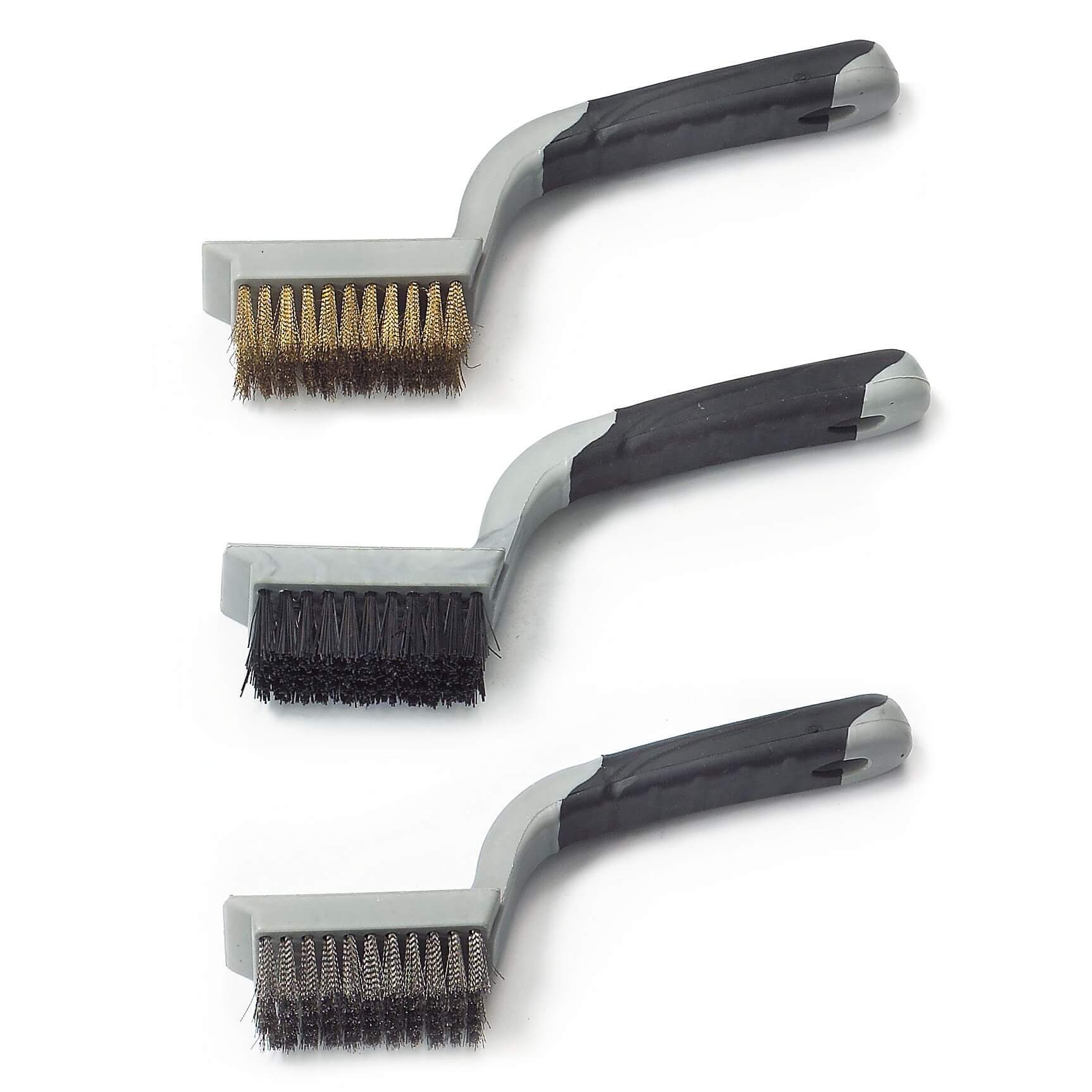 3 pc Soft Grip Medium Brush Set 